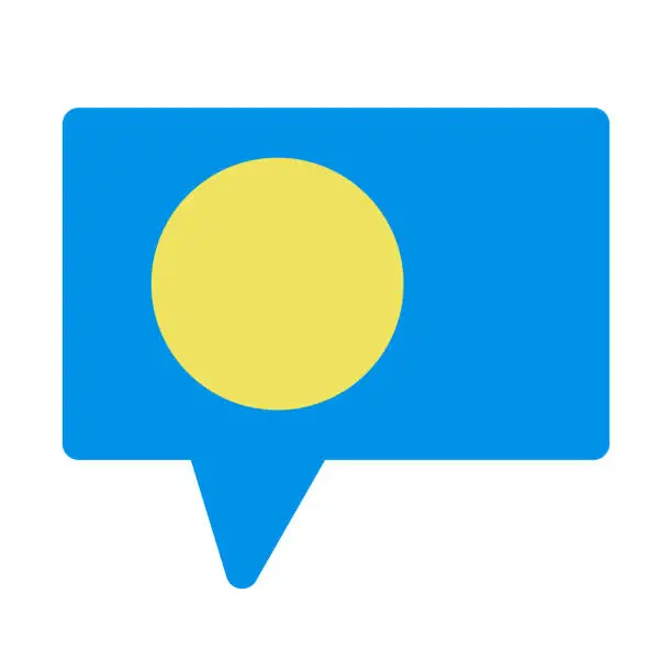 Vector illustration of Palau flag speech balloon icon. Vector.