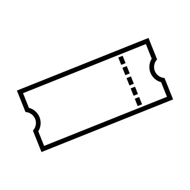 Vector illustration of Simple ticket icon. Entry ticket icon. Vector.