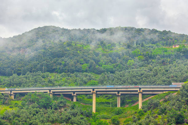 Motorway Overpass in Tuscan Terrain