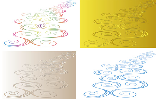 Flowing water pattern Japanese style background material color variations