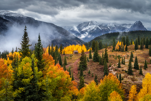 San Juan Mountains of Colorado Autumn Forest Scenic View