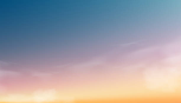 istock Sunset Sky Background,Sunrise cloud Orange,Yellow,Pink in morning Summer,Vector sunny Autumn,Nature landscape field in evening.Cartoon Pastel Winter sunlight,Horizon Spring sundown by Sea Beach 2070353186