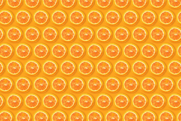 Top view flat design. Dried cross section fruit pattern design. Fruit print.