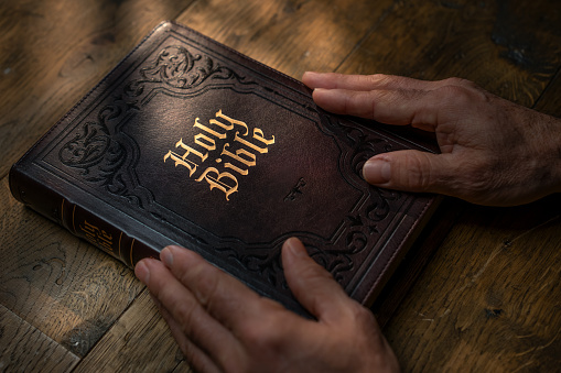 Man with Holy Bible