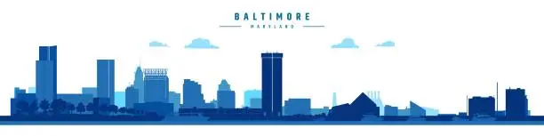 Vector illustration of Baltimore city silhouette vector illustration