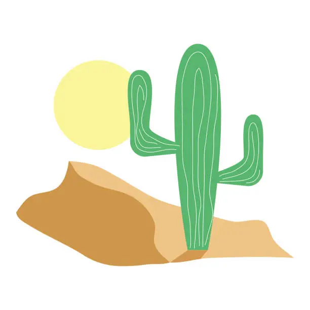 Vector illustration of Desert