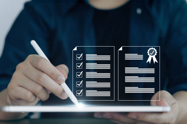 istock Correct mark for Quality Guarantee Checkmark quality assurance and QA QC control certification Standardization certification. 2070494487