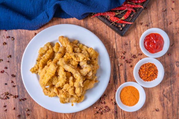istock Chengdu Cuisine Crispy Pork on a Wooden Table 2070506712