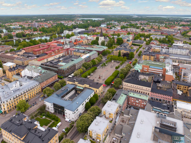 istock Aerial view of central Karlstad 2070546324