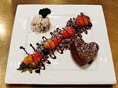 Chocolate lava cake and Cookie and cream Ice-cream