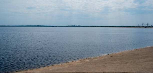 istock Grey concrete bank of the dam 2070606071