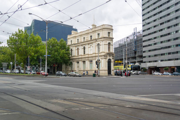 Melbourne, Australia, Feb 2018 - View of Elizabeth Street in the city of Melbourne, Australia