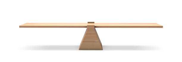 istock Seesaw 3d Front view illustration isolated on transparent background. balancing on seesaw 3d render. 3d illustration 2070644569