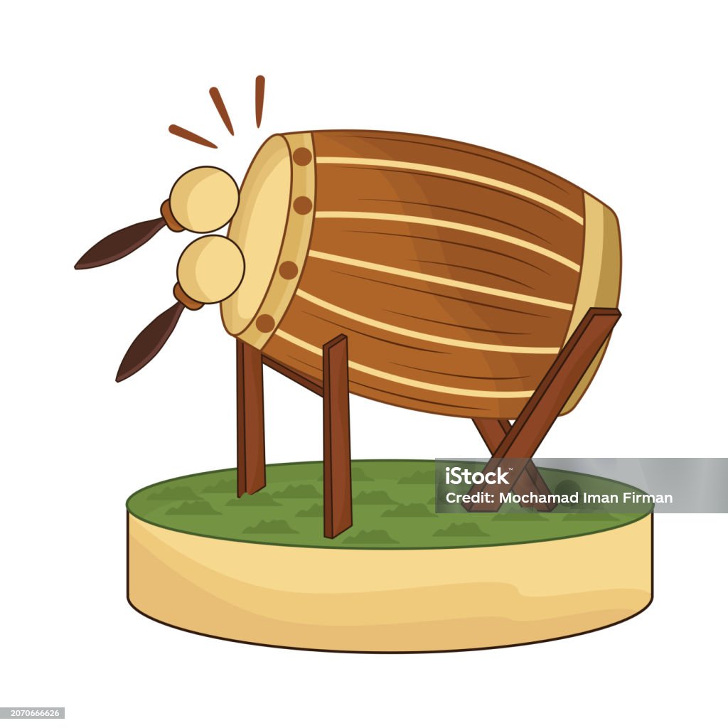Beduk Vector Bedug Stock Illustration - Download Image Now - 2024, Arab Culture ...