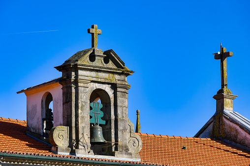Bell tower and clock of the halles de Montbéliard - town of Montbéliard - Doubs department - region Franche Comté - France