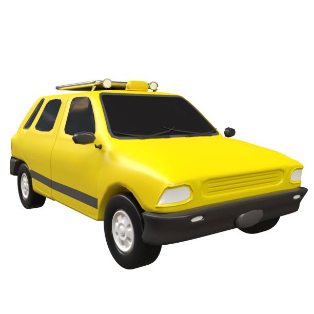 istock A yellow taxi car with a black top 2070712251