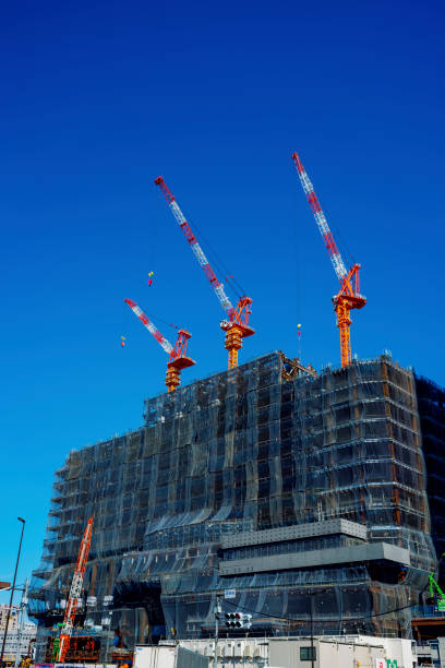 istock Building construction around Takanawa Gateway Station 2070732632