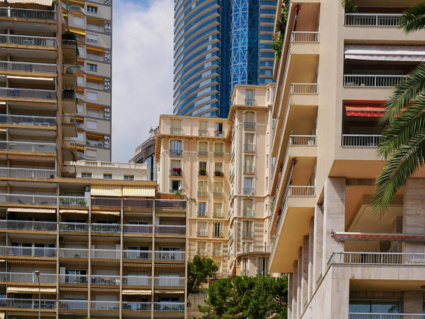 Buildings close up in Monaco.