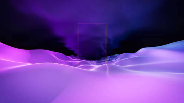 istock Abstract Surreal Landscape - Imagination, Innovation, Dreaming -Purple Background 2070764417