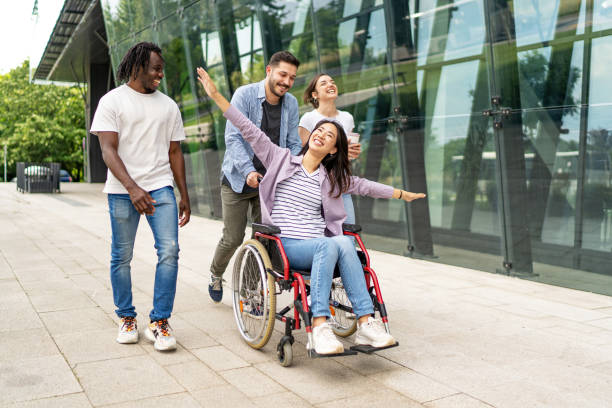 istock Cheerful friends having fun outdoors 2070803239