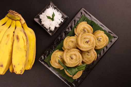 Kanom Kluay is Thai Steamed Banana Cake.