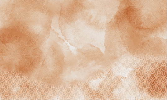 Abstract brown watercolor background. Vector artistic used as being an element in the decorative design of invitation, cards, or wall art