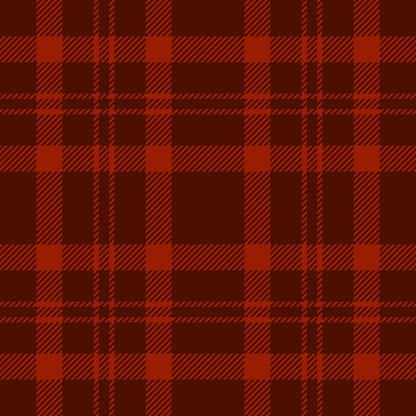Maroon color striped lines tartan check seamless plaid pattern background for textile design, napkin, handkerchief, blanket, cover, tablecloth. EPS 10 vector illustration