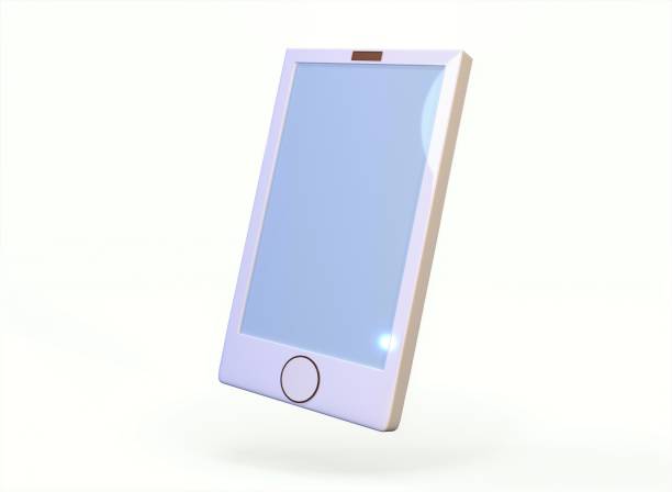 cartoon phone icon on a white background 3d rendering.