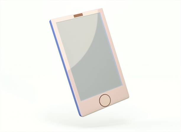 cartoon phone icon on a white background 3d rendering.