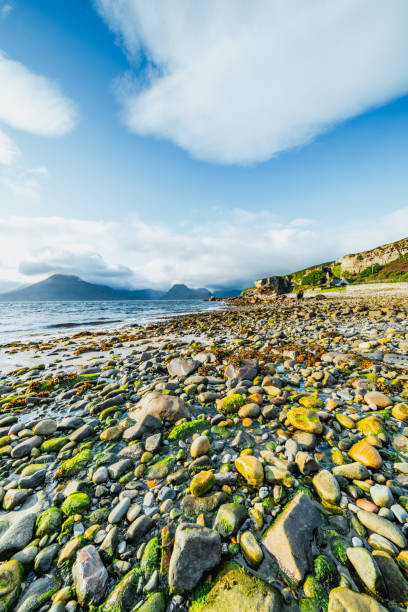 Elgol and Loch Corusk coastal landscapes Elgol and Loch Corusk coastal landscapes elgol beach stock pictures, royalty-free photos & images