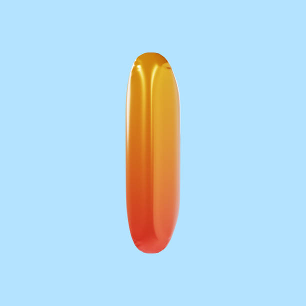Alphabet Letter i Modern Style 3D illustration