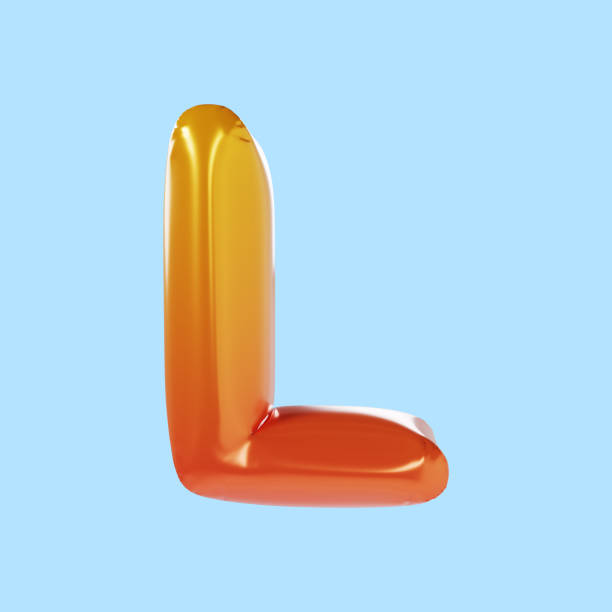 Alphabet Letter L Modern Style 3D illustration