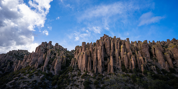 The surreal rock hoodoos of Chiricahua National Monument in Coronado National Forest in Arizona