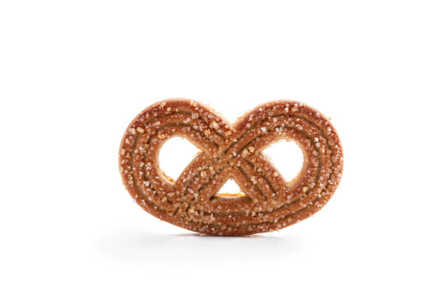 istock Sweet pretzel cookie isolated on white 2070945466
