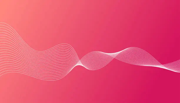 Vector illustration of Abstract background with wave element. Digital frequency track equalizer