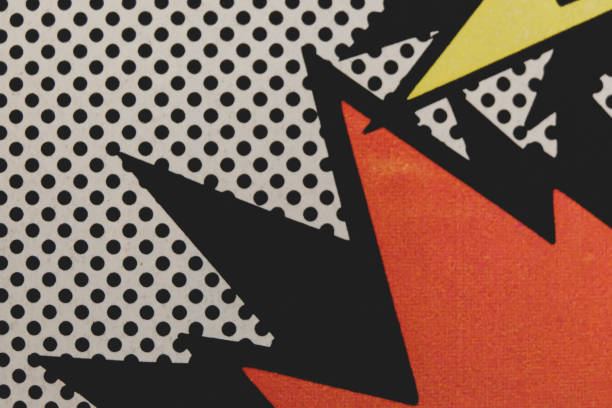 Vintage Colorful Explosion with Black Dots