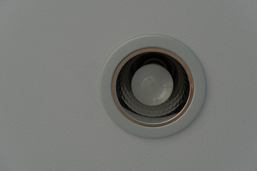 View of E27 type ceiling lamp. The lights were turned off. for background and textured.