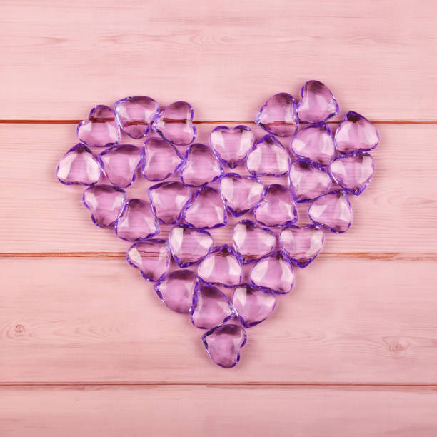 Love heart on a wooden background