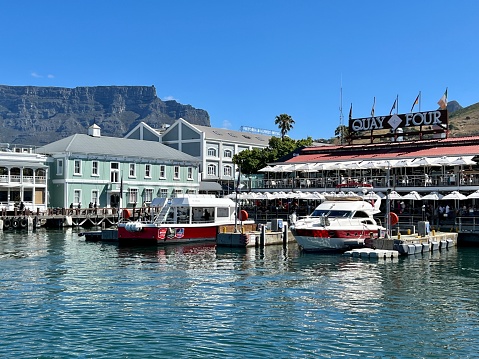 Cape Town, South Africa  - November 12, 2023:  Victoria & Alfred Waterfront