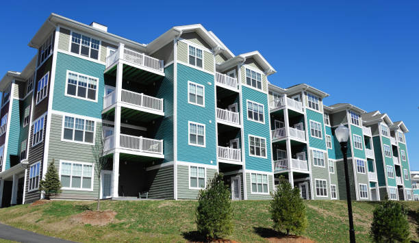 istock perspective view of new apartment building 2071031467