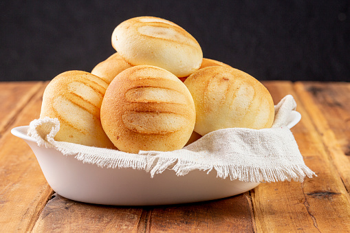 Delicious and nutritious almojabanas or pandebono, a food based on cassava flour and cheese