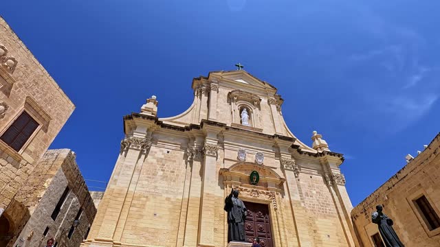 Cathedral Of The Assumption In The City Of Victoria On Gozo Island