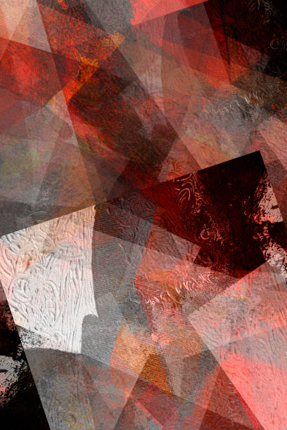 istock red color background with textured transparent squares in random layers 2071095357