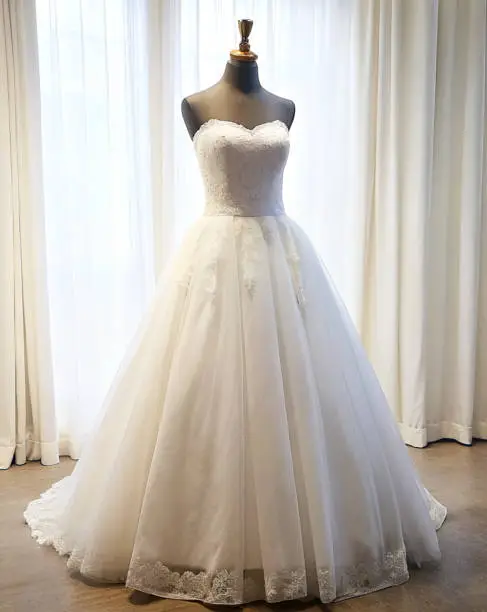 wedding dress, wedding, white, outfit