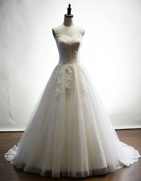 wedding dress, wedding, white, outfit
