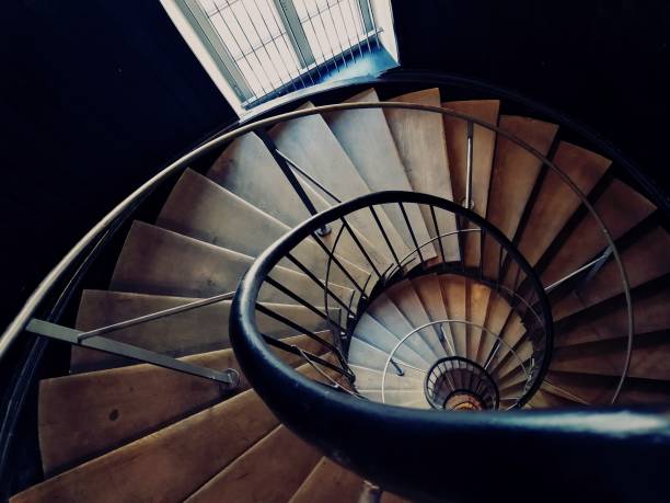 istock Dark stairs in a old tower in frankfurt 2071118934