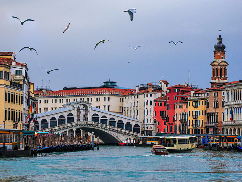Venice, Veneto, Italy: The Rialto Bridge over the Grand Canal