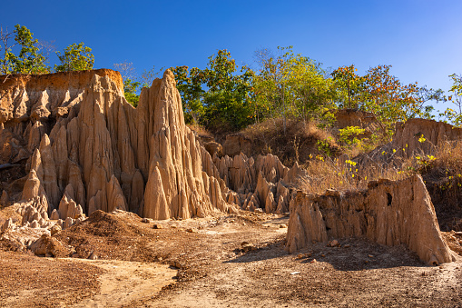 Sao Din Na Noi is a soil formation into strange shapes located  in Srinan National Park, Nan province, Thailand.