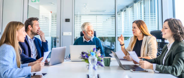 Business meeting in a modern office