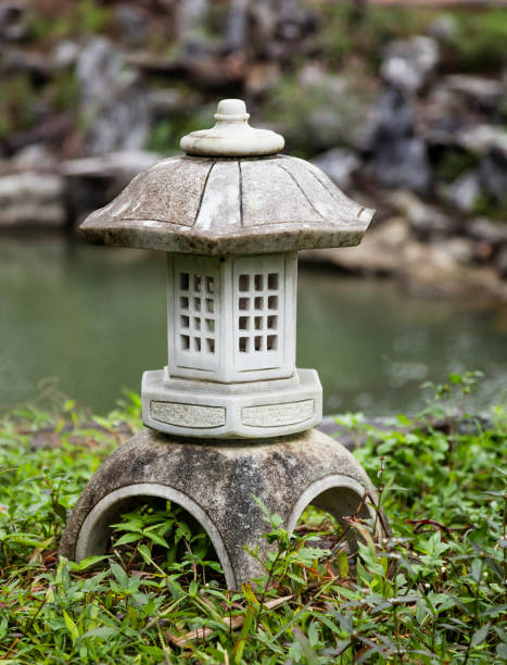 istock Stone buddhist lamp in japanese garden 2071329702